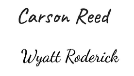 Contract signatures of Carson Reed and Wyatt Roderick on AI Agency Mastermind agreement